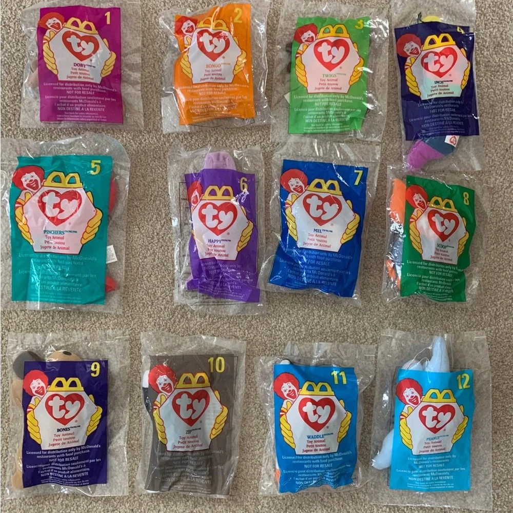 McDonald’s Ty Teenie Beanie Babies 1998 - Picture 1 of 3